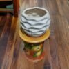 Round Pot White Chudidar Smoke - Image 3